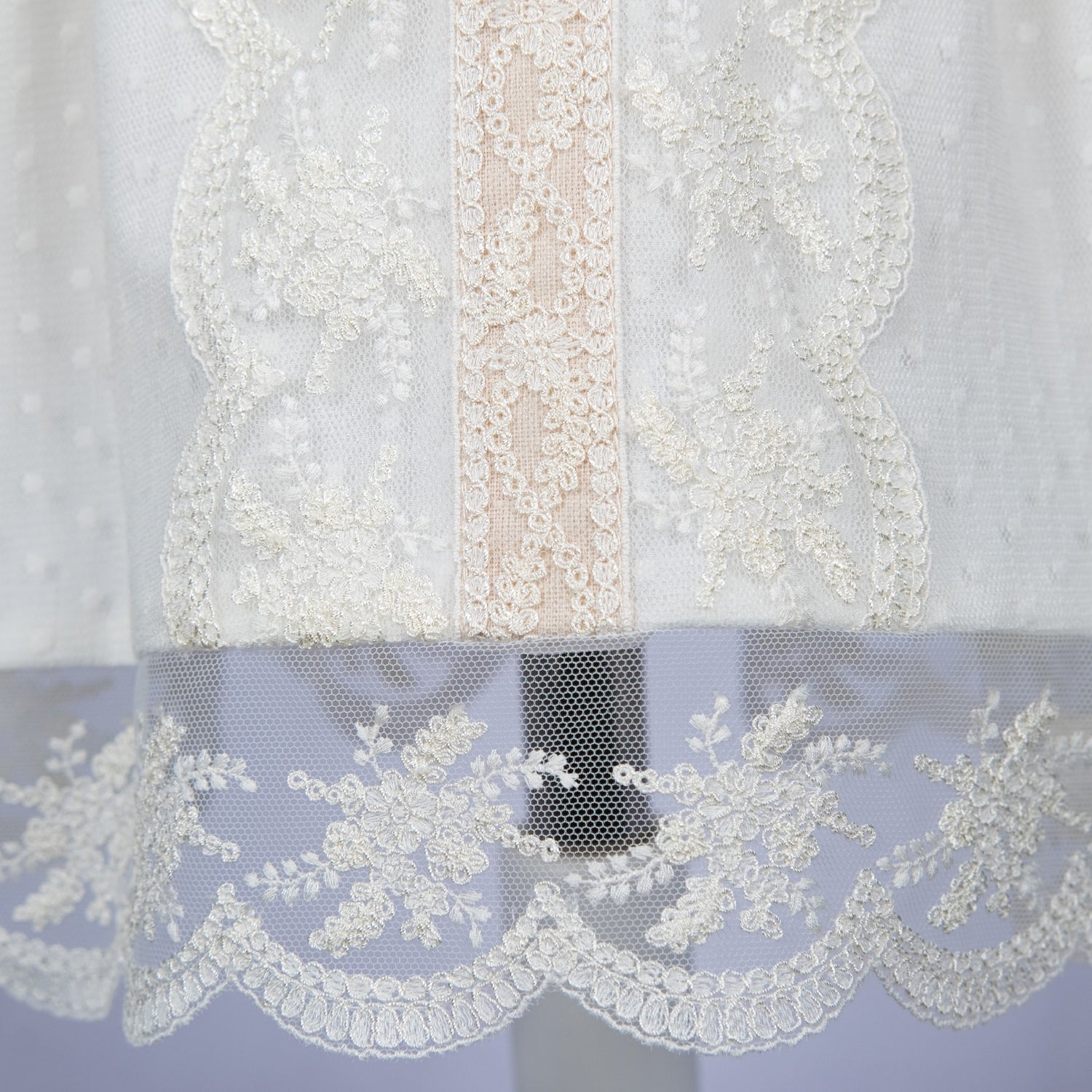 Mikimama tulle with Lace sleeveless Baby Ceremony Dress and Bonnet