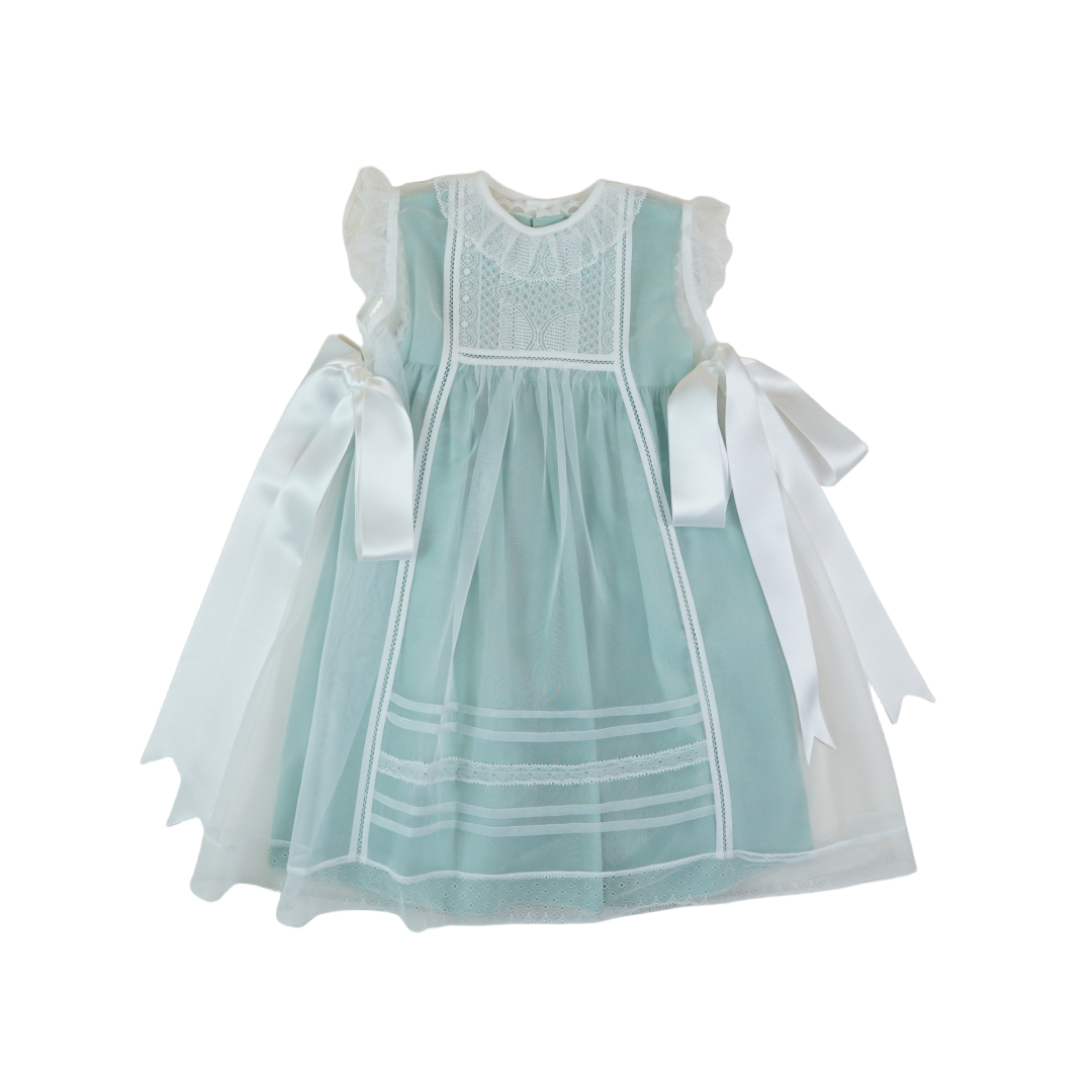 Mint crystal plumetti 2-piece luxe Baby Dress