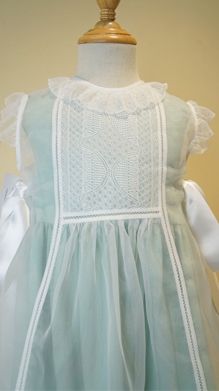 Mint crystal plumetti 2-piece luxe Baby Dress