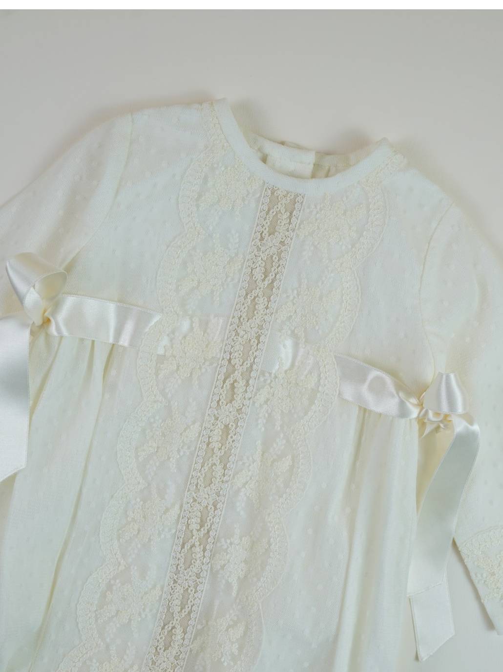 Mikimama tulle with Lace Baby Ceremony Dress and Bonnet