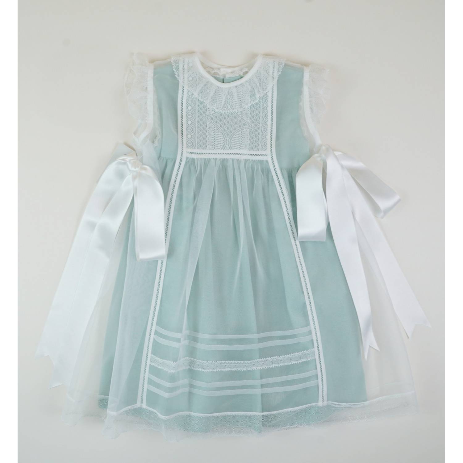 Mint crystal plumetti 2-piece luxe Baby Dress