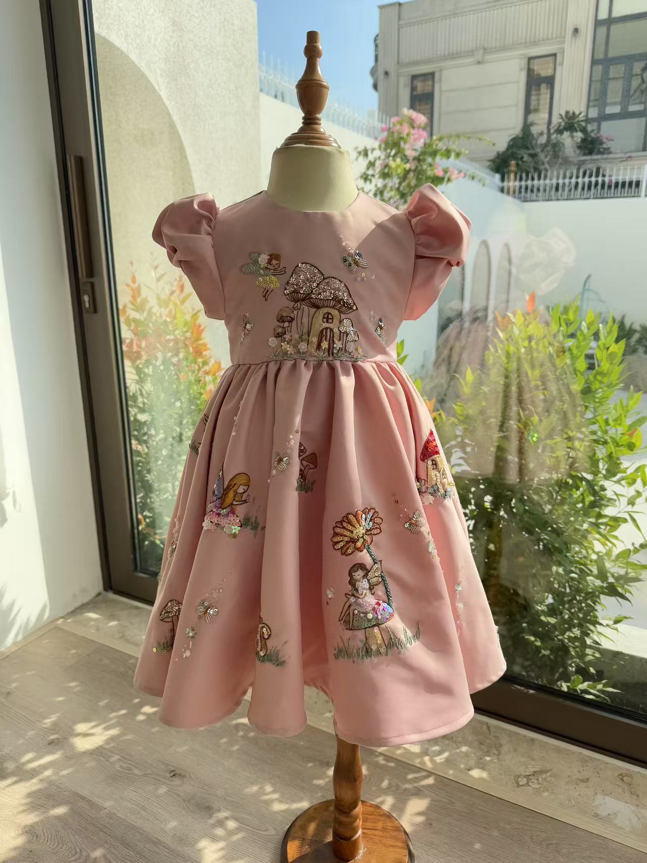 Chaikohouse Fairy Tale Pink Puff Sleeve Dress| Pre-order
