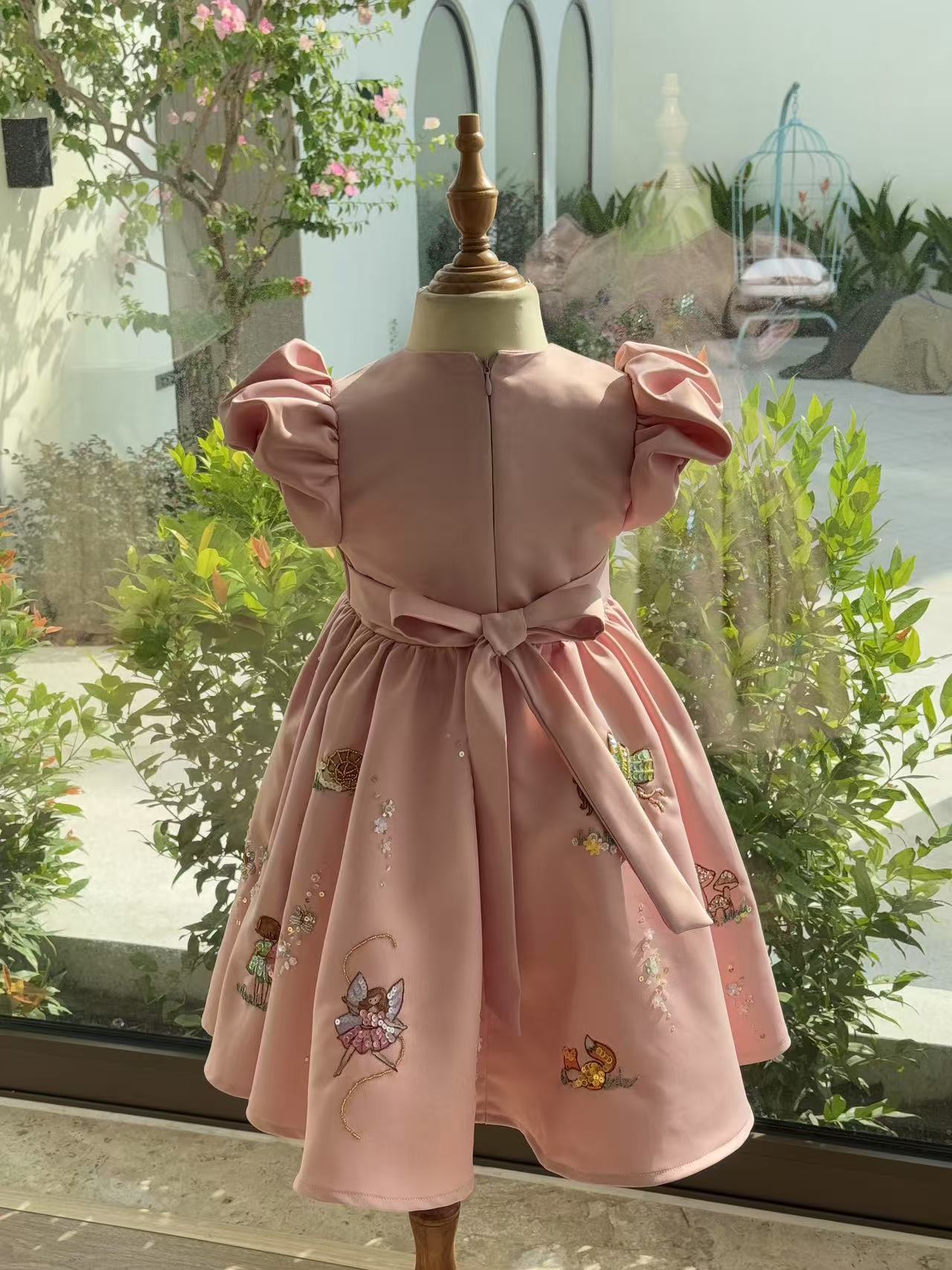 Chaikohouse Fairy Tale Pink Puff Sleeve Dress| Pre-order