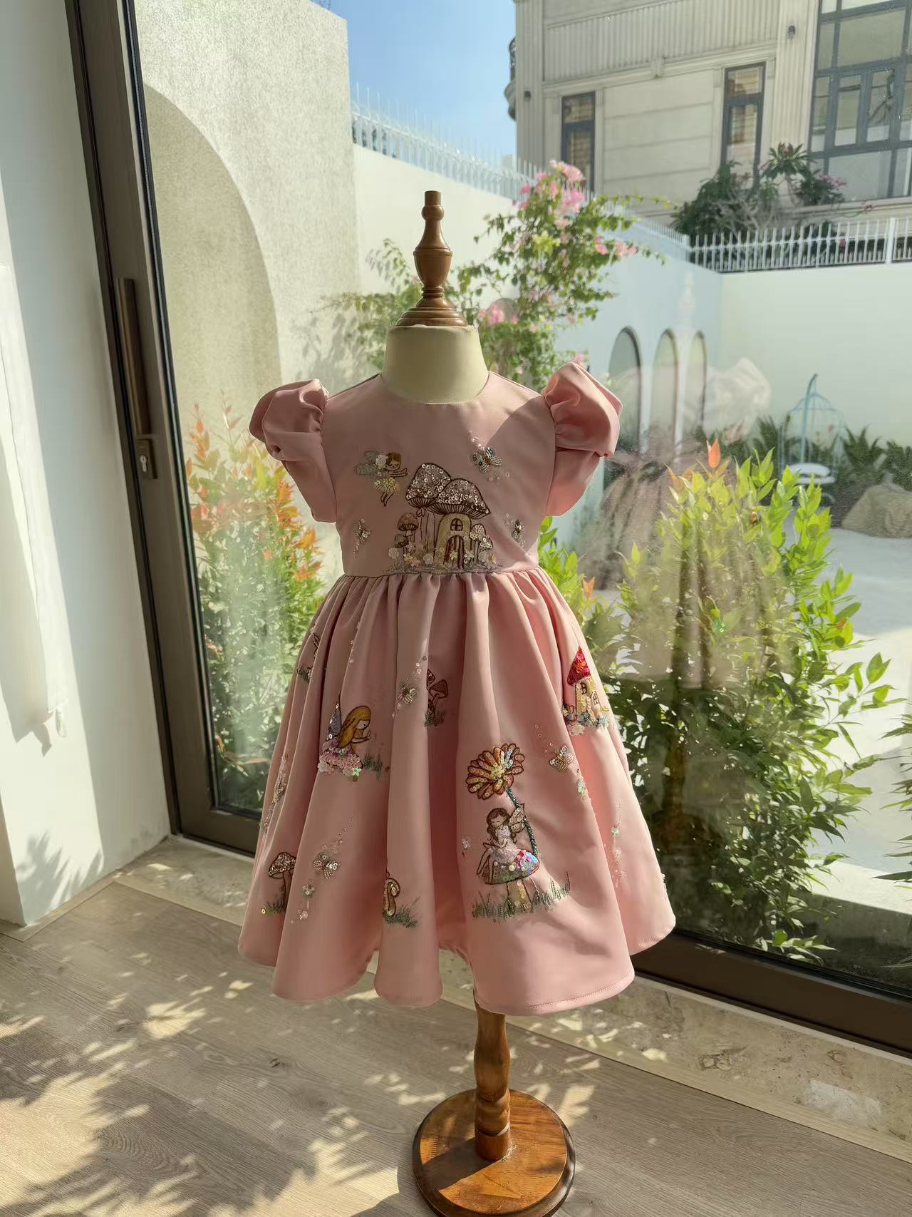 Chaikohouse Fairy Tale Pink Puff Sleeve Dress| Pre-order