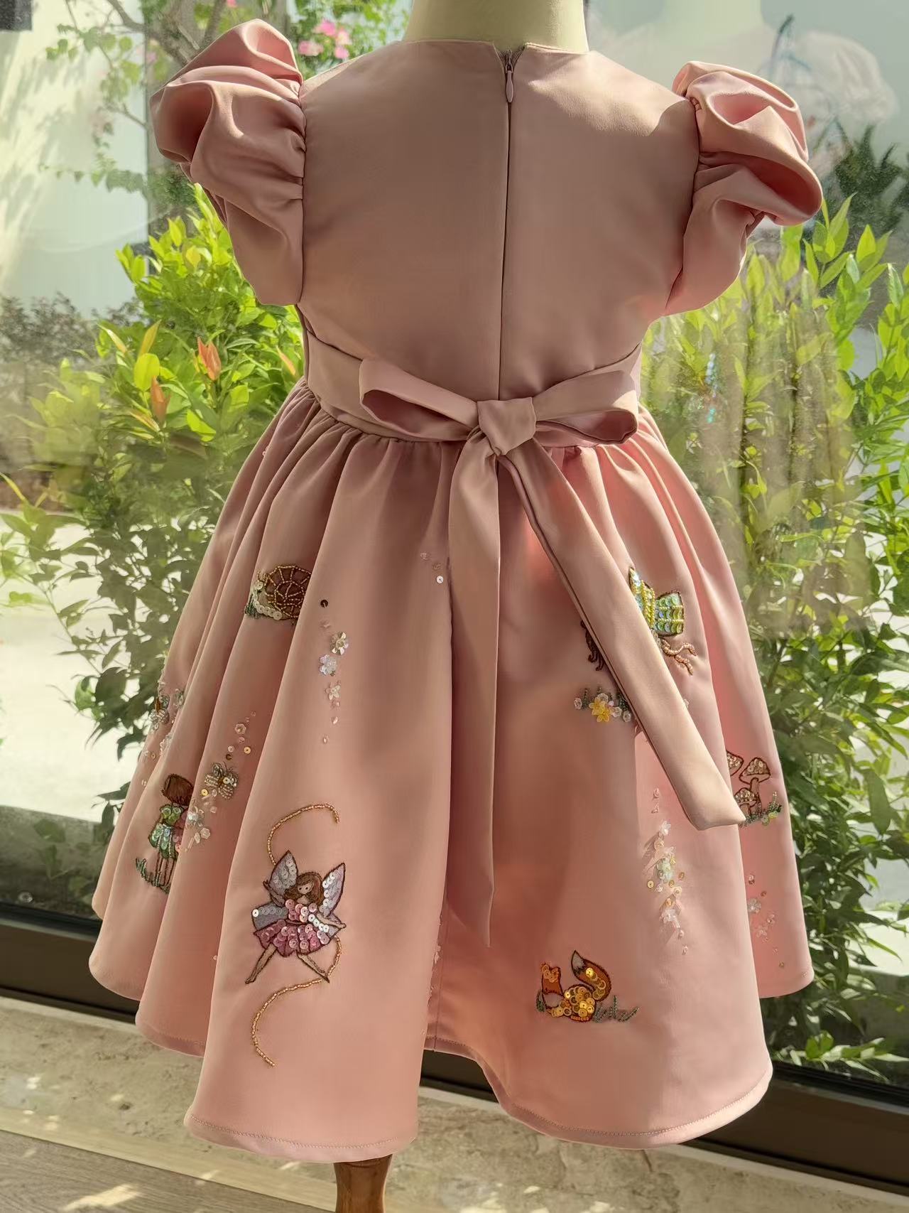 Chaikohouse Fairy Tale Pink Puff Sleeve Dress| Pre-order