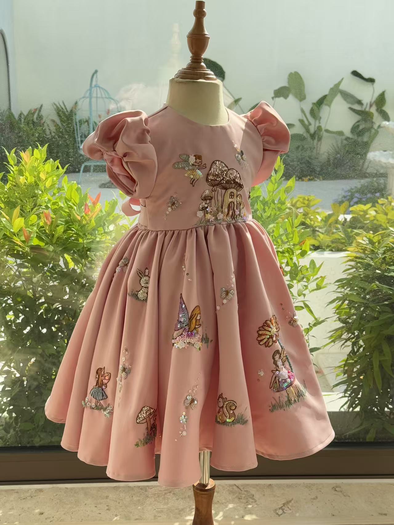 Chaikohouse Fairy Tale Pink Puff Sleeve Dress| Pre-order