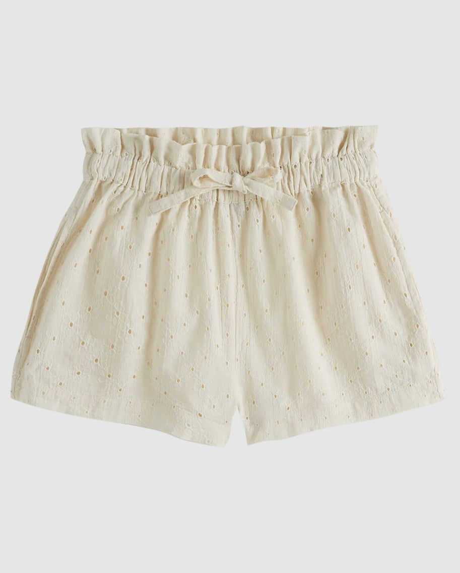 Emile Girls' Eyelet Cotton Shorts