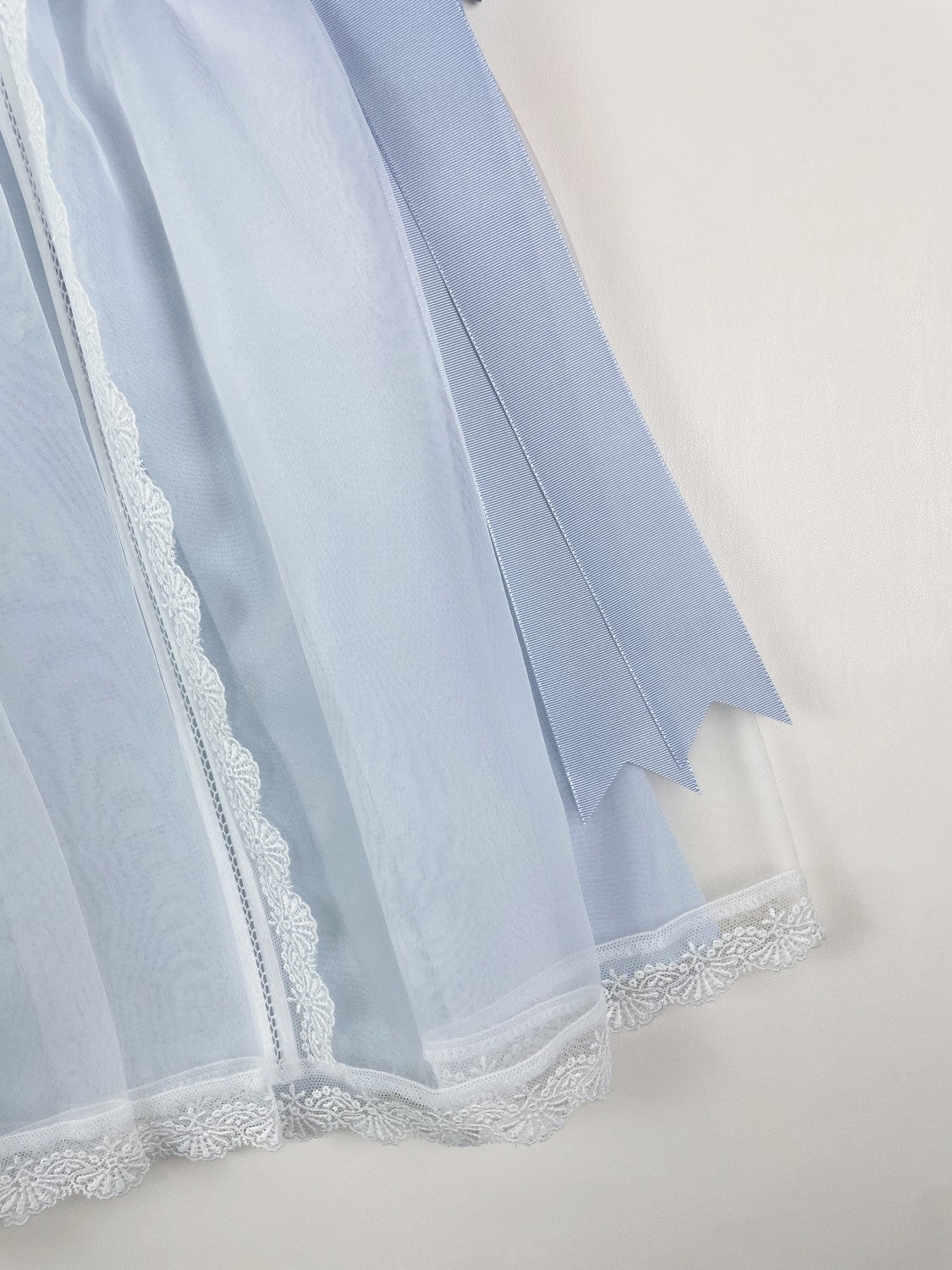 Luxe crystal  2-piece  Handsmocked Blue Baby Dress