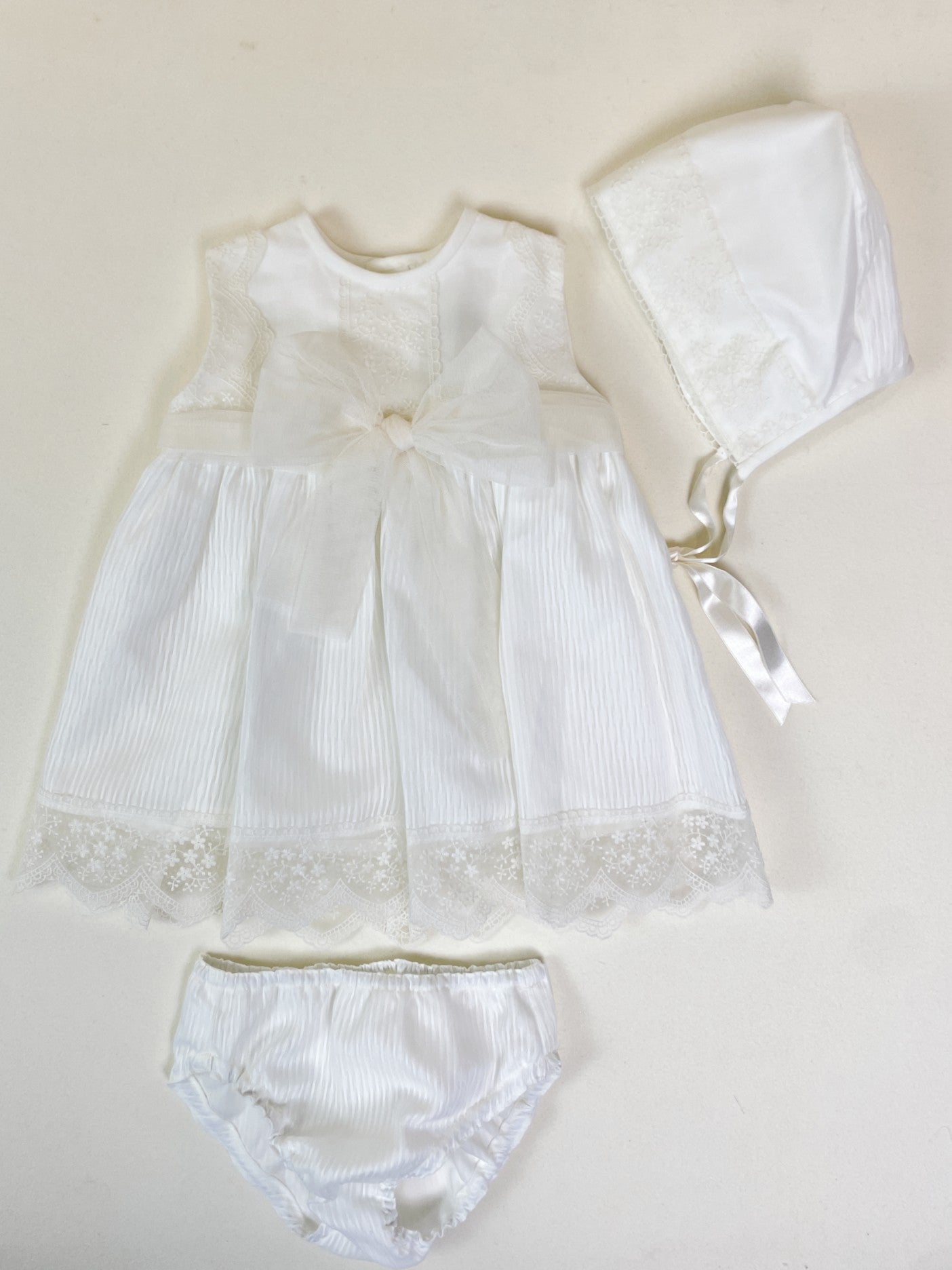 Mikimama Organza Baby Ceremony Dress with Bonnet