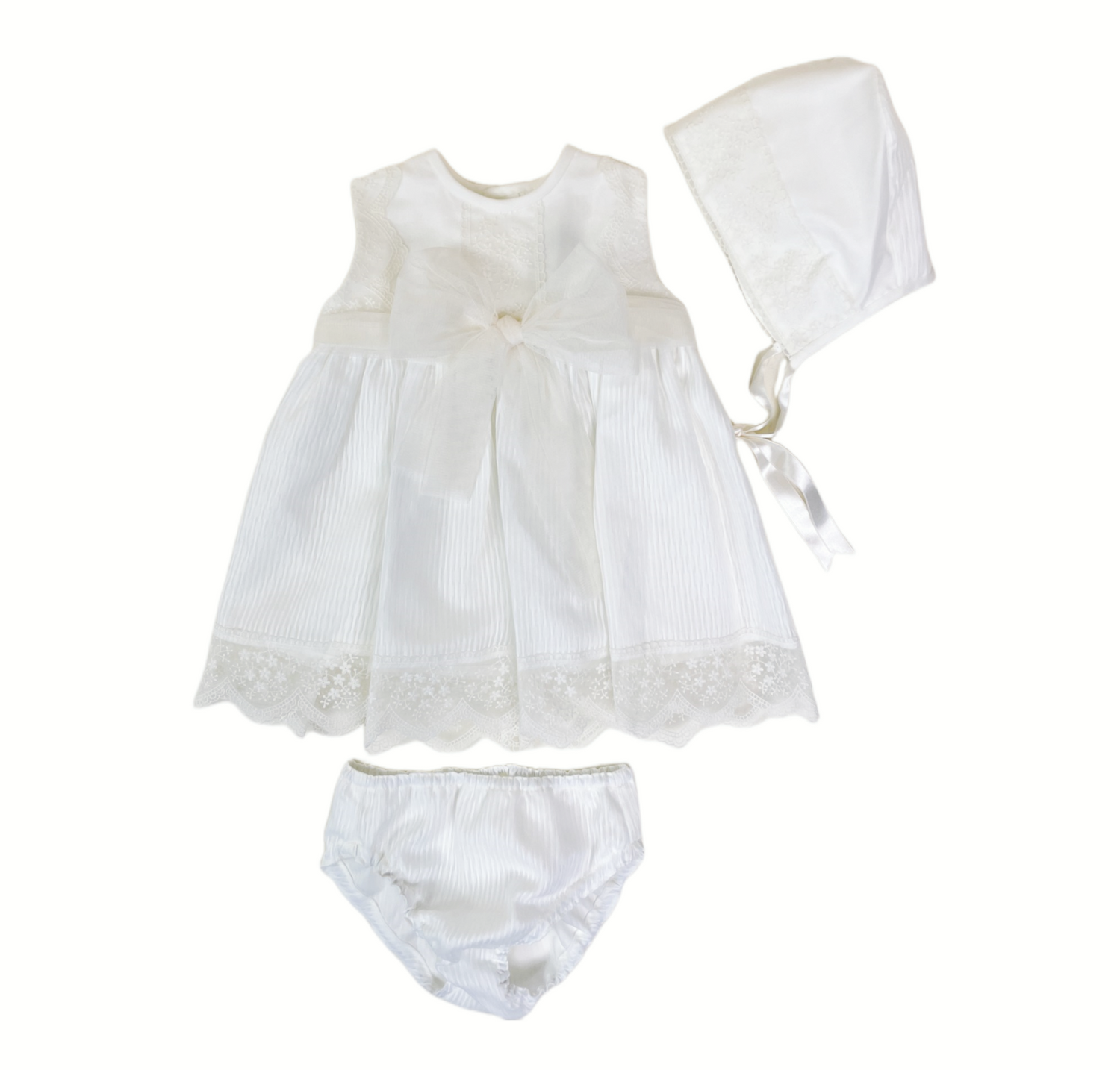 Mikimama Organza Baby Ceremony Dress with Bonnet