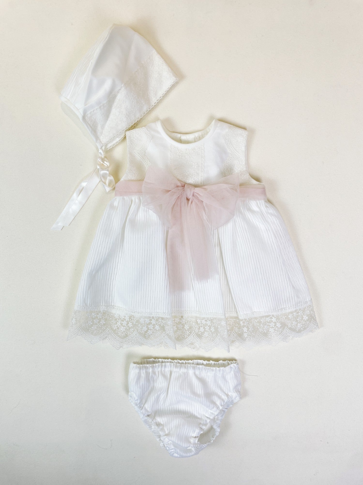 Mikimama Organza Baby Ceremony Dress with Bonnet