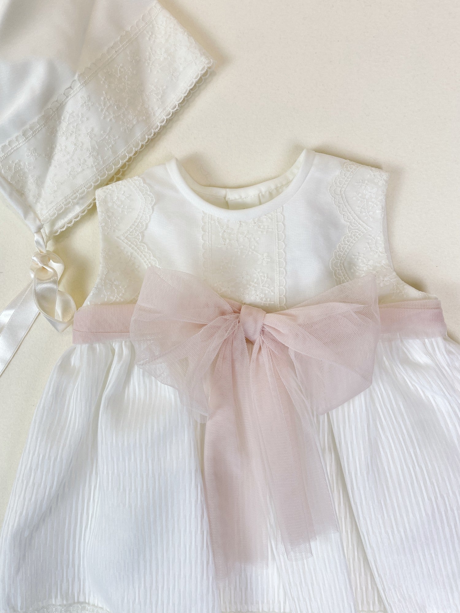 Mikimama Organza Baby Ceremony Dress with Bonnet