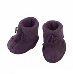 ENGEL - wool fleece baby booties - purple