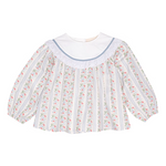 Floess Abigail Blouse - Soft white/Bright blue