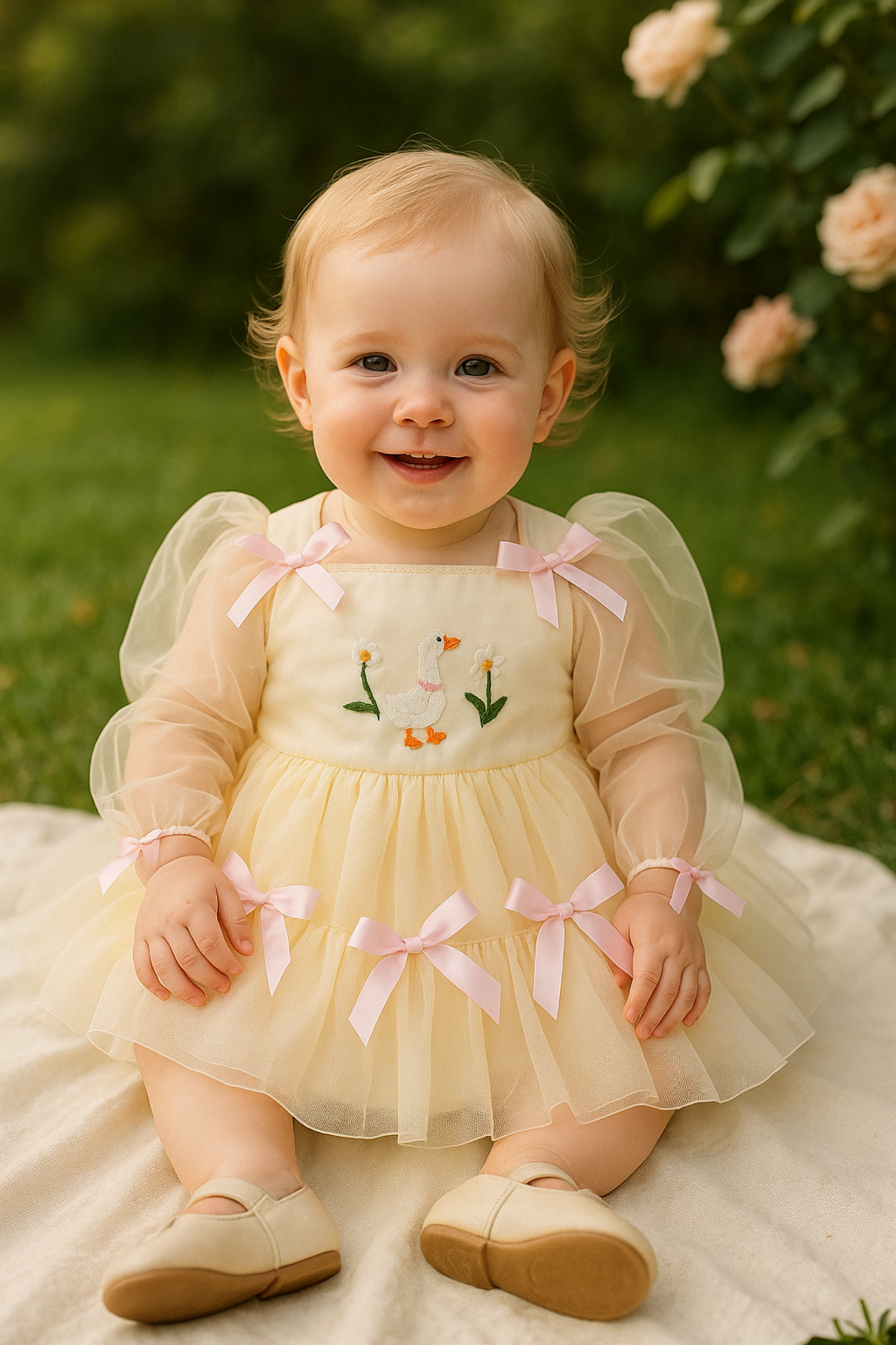 Cream Silly Goose Tulle Birthday Dress | Pre-order