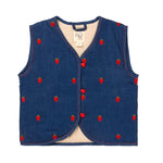 Colette Quilted Vest Berry Denim