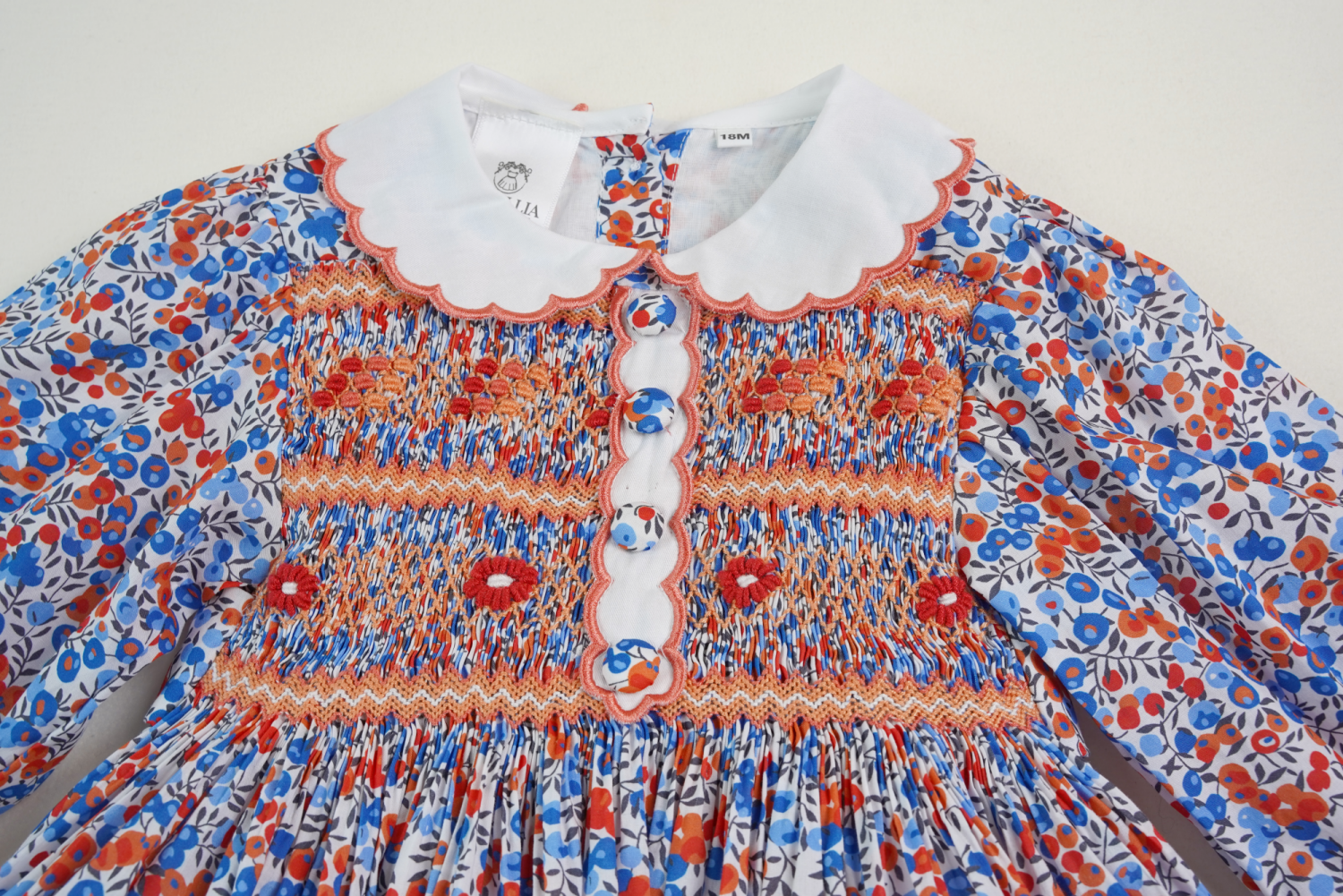 Hand Smocked Floral Dress