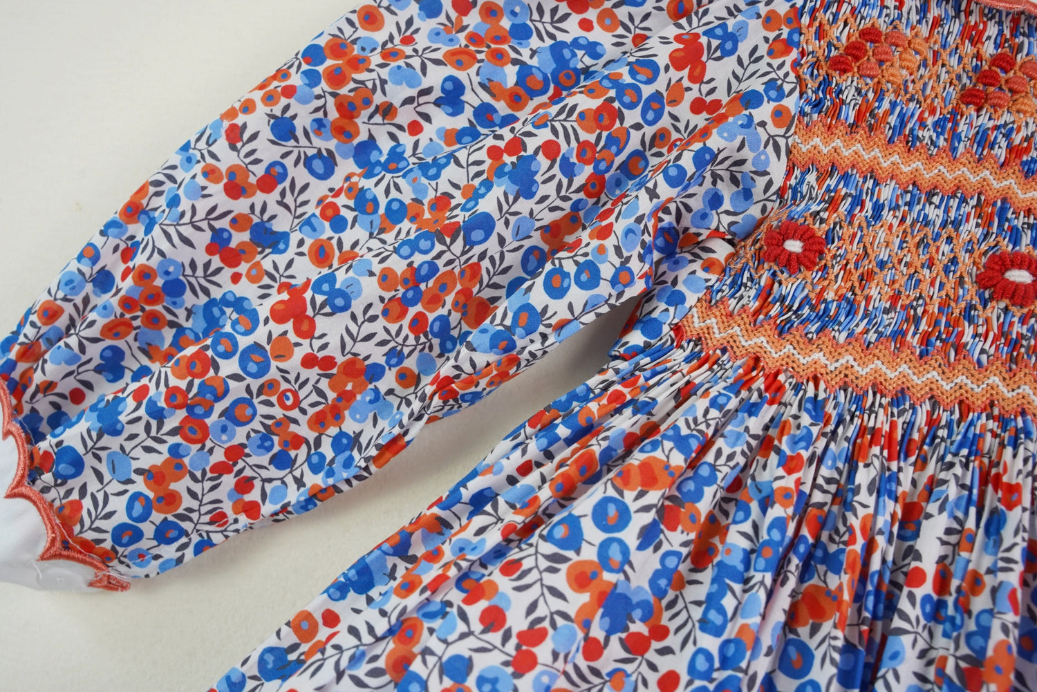 Hand Smocked Floral Dress