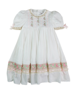 JannyBB Hand Embroidered Heirloom Pink Dress
