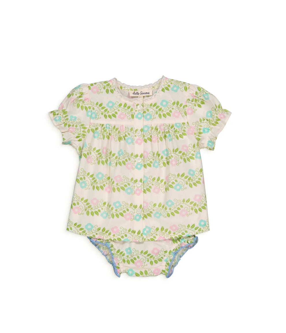 Hello Simone Farandole Ecru Baby Blouse