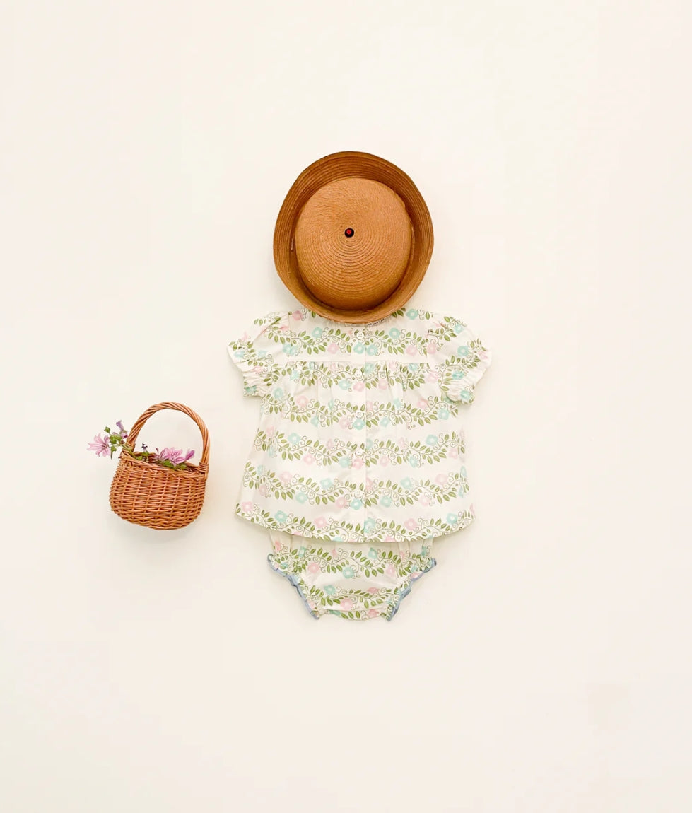 Hello Simone Farandole Ecru Cotton Baby Bloomer