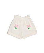 Hello Simone Off White Shorts