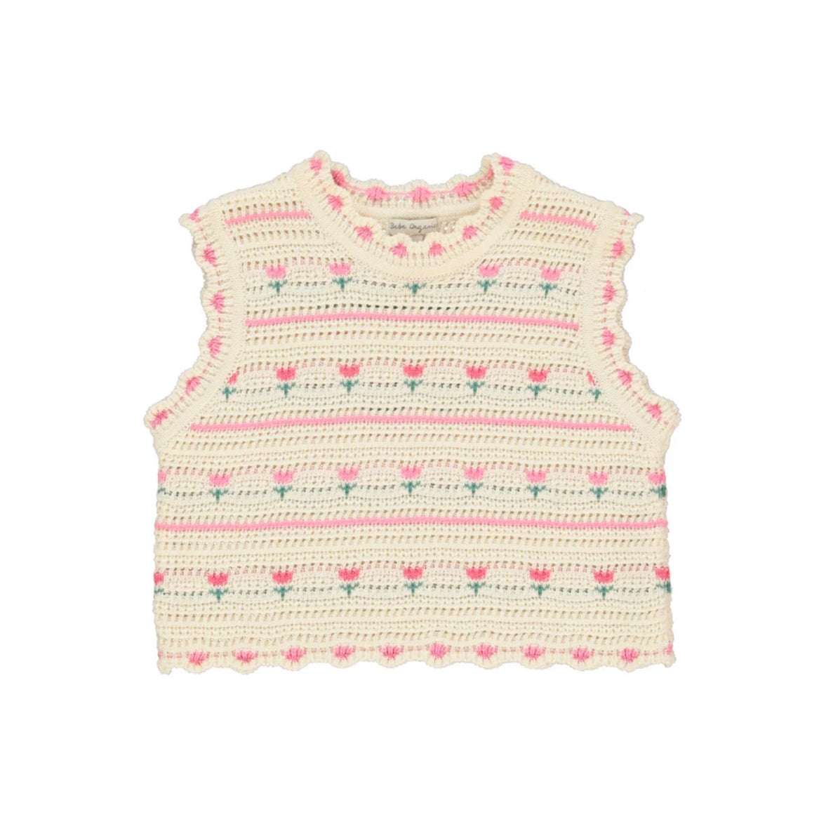 Paloma Crochet Vest – Organic Cotton