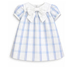 Sarah Louise Girls Blue Plaid Summer Dress 013834