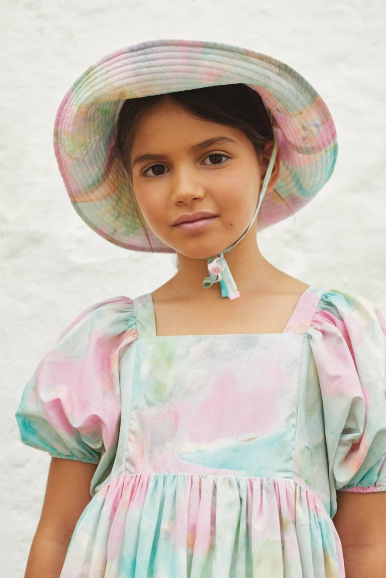 Violetta Puff Sleeve Cotton Dress