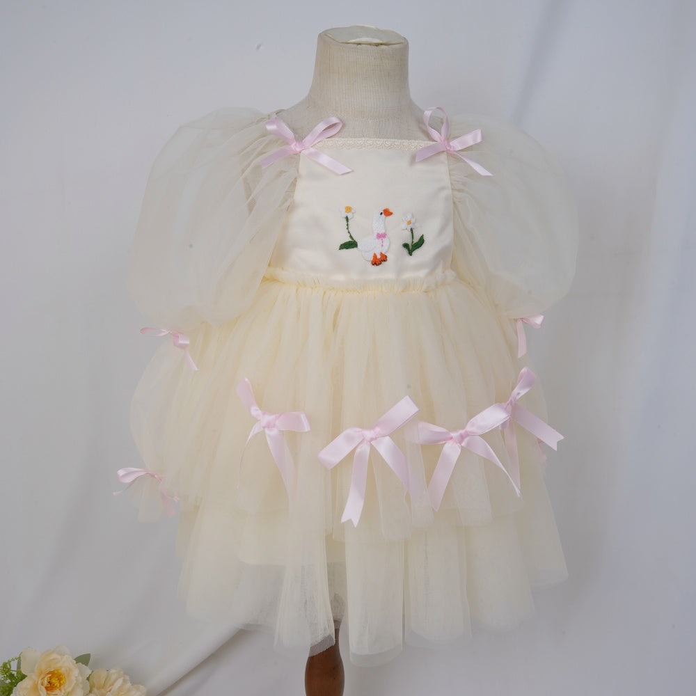 Cream Silly Goose Tulle Birthday Dress | Pre-order