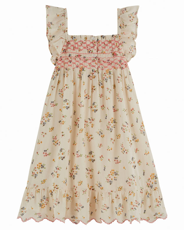 Achillea Embroidered Smocked Dress