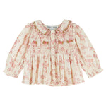 Pink Floral Cotton Blouse