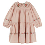 Emile et Ida Farine Soft Pink Tiered Dress