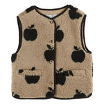 Emile et Ida Grey Apple Sherpa Fleece Vest