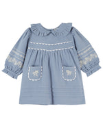 Emile et Ida Lac Blue Long Sleeve Dress