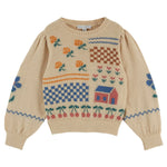 Emile et Ida Maison Patchwork Jacquard Knit Sweater