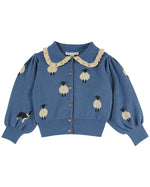 Emile et Ida Blue Sheep Knit Cardigan