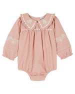 Emile et Ida Sakura Pink Pan Collar Romper