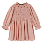 Emile et Ida Sakura Pink Smocked Long Sleeve Dress