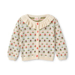 Floess Annabelle Heavy Knit Cotton Ruffle Collar Cardigan