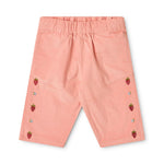 Floess Warm Pink Cotton Corduroy Stretch Pants