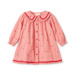Floess Pink Rose Cotton Dress