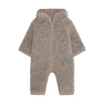 Huttelihut - Camel MelangeTeddy Fleece Hooded Suit