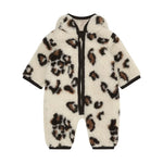 Huttelihut - Leopard Print Teddy Fleece Hooded Suit
