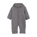 Grey Melange Bunny Ears Baby Suit