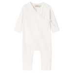 MarMar Copenhagen Newborn Baby Modal Rib Kimono Wrap Romper - Off-White