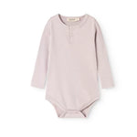 MarMar Copenhagen Baby Solid Ribbed Henley Long Sleeve Bodysuit
