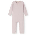 MarMar Copenhagen Baby Solid Ribbed Henley Long Sleeve Romper