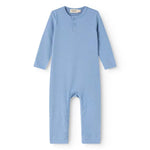 MarMar Copenhagen Baby Solid Ribbed Henley Long Sleeve Romper