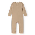 MarMar Copenhagen Baby Solid Ribbed Henley Long Sleeve Romper